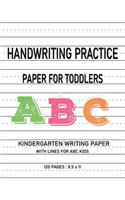 Handwriting Practice Paper For Toddlers