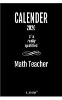 Calendar 2020 for Math Teachers / Math Teacher