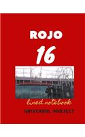 16 ROJO lined notebook