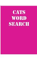 Cats word search: large print puzzle book.8,5x11, matte cover,39 animals Activity Puzzle Book for kids ages 6-8 and Book for adults also, with solution