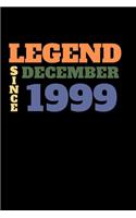 Legend since December 1999: Ruled Birthday Diary Notebook or Guest book Journal - Lined Register Pocketbook for Men and Women with Lines - Visitors' book for Birthdays and Part