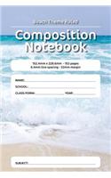 Beach Theme Ruled Composition Notebook