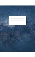 Composition Notebook: Night Sky Space Stars: 100 Pages of 7.5" X 9.75" College Ruled Lined Paper, Matte Cover (Diary, Planner, Notes)(Space Composition Notebook)