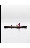 Two Year Build Your Own Life Book Planner on Graph Paper: Peaceful Canoe Ride with Dog