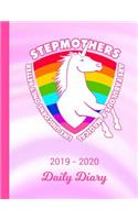 2019 - 2020 Daily Diary: Stepmother Unicorn Rainbow Pink & White Cover January 19 - December 19 Writing Notebook Daily Journal Write about Your Life Secrets