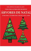 Livro para colorir para crianças de 2 anos (Árvores de Natal)