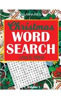 Christmas Word Search Puzzles, Large Print
