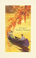 Vintage Lined Notebook Greetings from Northern Wisconsin