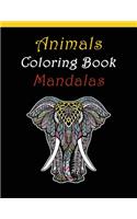 Animals Coloring Book Mandalas