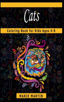 Cats Coloring Book for Kids Ages 4-8