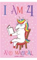 Unicorn Journal I am 4 and Magical