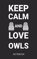 Keep Calm And Love Owls Notebook