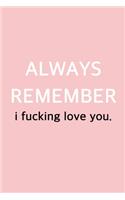 Always Remember I Fucking Love You