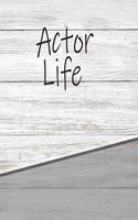 Actor Life: Personalized Rustic Isometric Dot Notebook 120 Pages 6x9