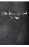 Nursery School Journal Chalkboard Design Lined Journal Pages