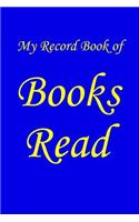 My Record Book of Books Read