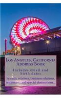 Los Angeles, California Address Book: Includes email and birth dates