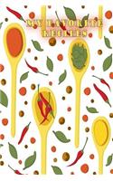 My Favorite Recipes: Blank Cooking Journal, 6x9-inch, 150 Recipe Pages