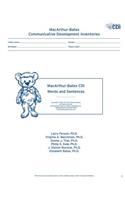 Macarthur-Bates Communicative Development Inventories (CDI) Words and Sentences, Desktop Scannable, English