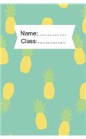 Name/class: Ananas Notebook (Super Cute Kawaii Ananas)