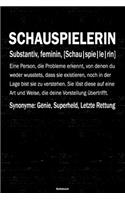 Schauspielerin Notizbuch