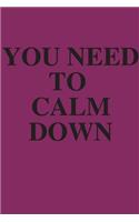 You Need to Calm Down Notebook: Taylor Swift Composition Journal, College Ruled Blank Lined Designer Notebook Journal