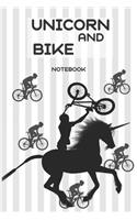 Unicorn and bike notebook