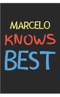 Marcelo Knows Best: Lined Journal, 120 Pages, 6 x 9, Marcelo Personalized Name Notebook Gift Idea, Black Matte Finish (Marcelo Knows Best Journal)