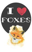 I Heart Foxes: A Cute Fox Lovers Journal / Notebook / Diary Perfect for Birthday Present or Christmas Gift Great for kids, Teens or Students(6x9 - 110 Blank Lined 