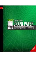 Simply 5x5 Graph Paper: Engineering Style Grid line ruled Composition Notebook, 8.5x 11in (Lettersize), 120pages, 5 squares per inch(1 Create on Graph Paper)