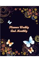 Planner Weekly And Monthly: Planner Every Years Daily And Record Things To Do For Academic Planner, Size 8.5 X 11 Inches 109 Pages