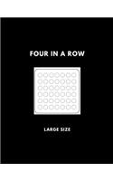 Four In A Row: Dots Connect Kids and Adult Games (Large Size 8.5x11, 100 Pages)
