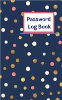 Password Log Book: Never forget another website login password with this handy record notebook where you can list your details to keep them safe. Navy design with red,
