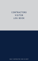 Contractors Visitor Log Book, Daily Contractor Sign In Sheet