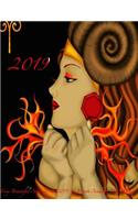 2019 Firey Beautiful Aries 2018-2019 18 Month Academic Year Planner: July 2018 To December 2019 Weekly and Monthly Large 8.5x11 Organizer with Motivational Quotes(31 2019 Motivational Quotes Planners)
