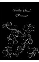 Daily Goal Planner: Increase Your Productivity and Reach Your Goal - 6 Months - Undated - 6x9 - Black Swirl Cover