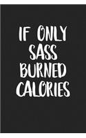 If Only Sass Burned Calories: A 6x9 Inch Matte Softcover Journal Notebook with 120 Blank Lined Pages and a Funny Workout Cover Slogan