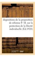Observations Sur Certaines Dispositions de la Proposition de Réforme P. M.