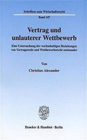 Vertrag Und Unlauterer Wettbewerb