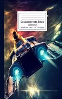 Composition Book Spaceship Wide Ruled