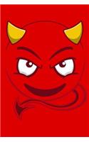 Smiling Devil Face Lined Journal