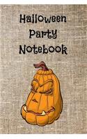 Halloween Party Notebook