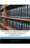 Historical Records of New South Wales, Volume 1, Part 1