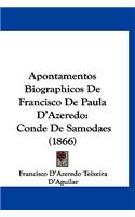 Apontamentos Biographicos de Francisco de Paula d'Azeredo