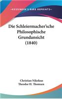 Die Schleiermacher'sche Philosophische Grundansicht (1840)