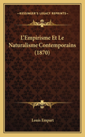 L'Empirisme Et Le Naturalisme Contemporains (1870)