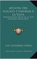 Apuntes Del Alegato E Informe A La Vista