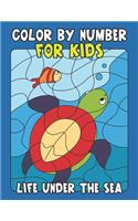 Color By Number for Kids Life Under the Sea