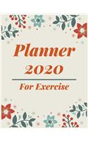 Planner 2020 for Exercise: Pretty Simple Planner - 2020 Planner (8.5&#8242; x 11&#8242; ), 128 pages