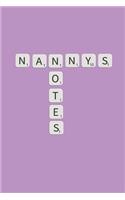 Nanny's Notes: Tile Games Style Notebook composition journal - Ideal Gift for Mother's Day/ Birthday/ Christmas/ Anniversary - Lined Paper 6" x 9"